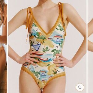 Visual Mood KRISTINA REVERSIBLE TIE-SHOULDER ONE PIECE SWIMSUIT